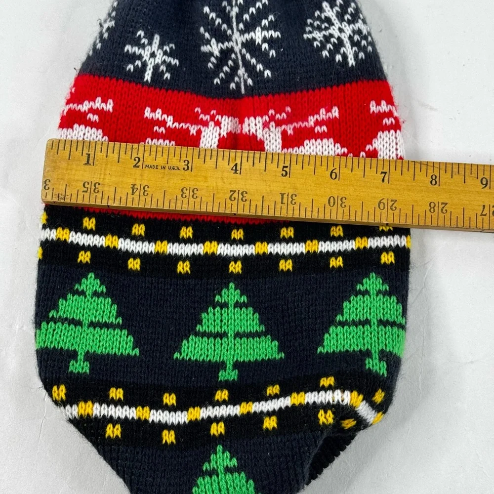 Festive Black & Red Christmas Knit Dog Sweater